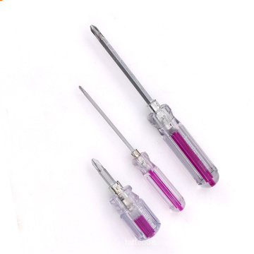 Double Head Screwdriver Transparent PVC Handle Custom Logo